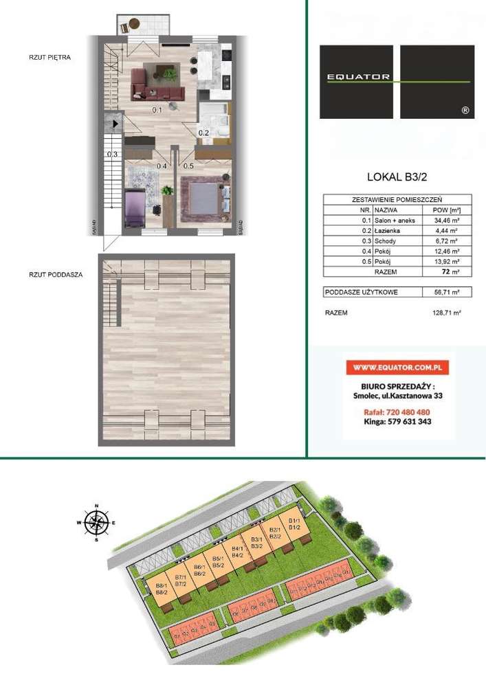 Bezczynszowy APARTAMENT - 128 m² +BALKON 3m² + miejsce parkingowe