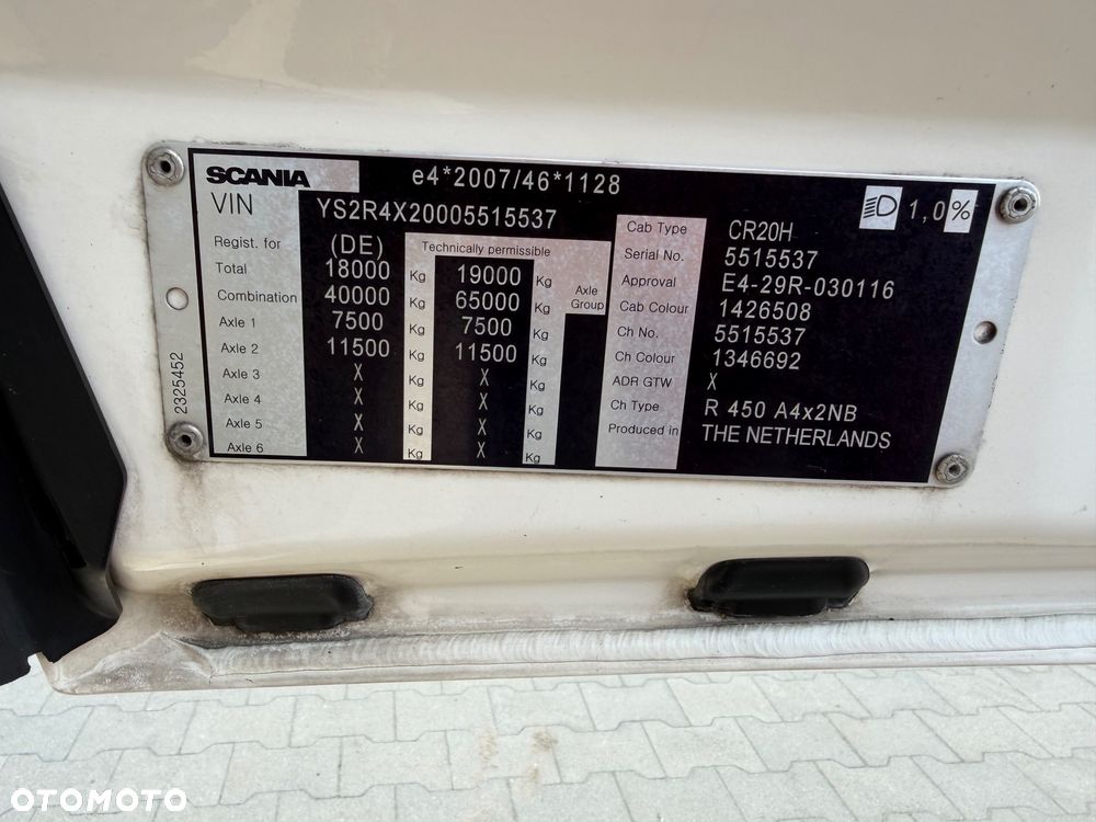 Scania R450 / cała na poduszkach / klimatyzacja postojowa / z Niemiec / Hydraulika / ADR / FULL LED / Alufelgi - 23