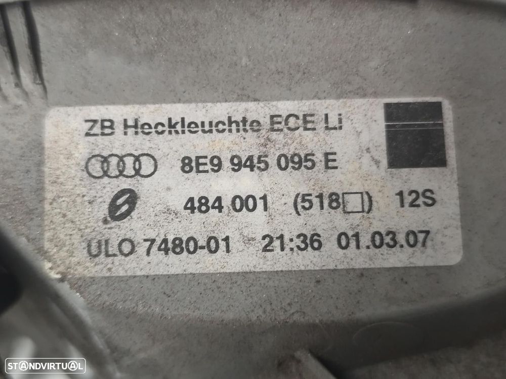 FAROLIM TRASEIRO ESQUERDO AUDI A4 AVANT 2007 - 1