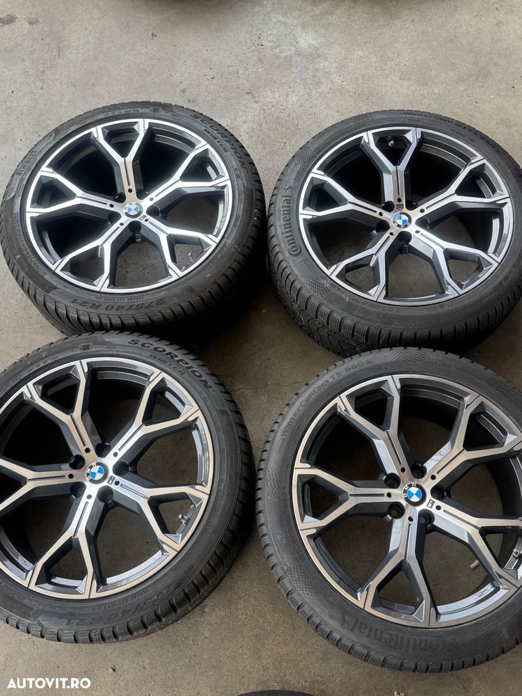 Vând jante originale BMW X5-X6 G05-G06 pe 21” cu anvelope de iarnă