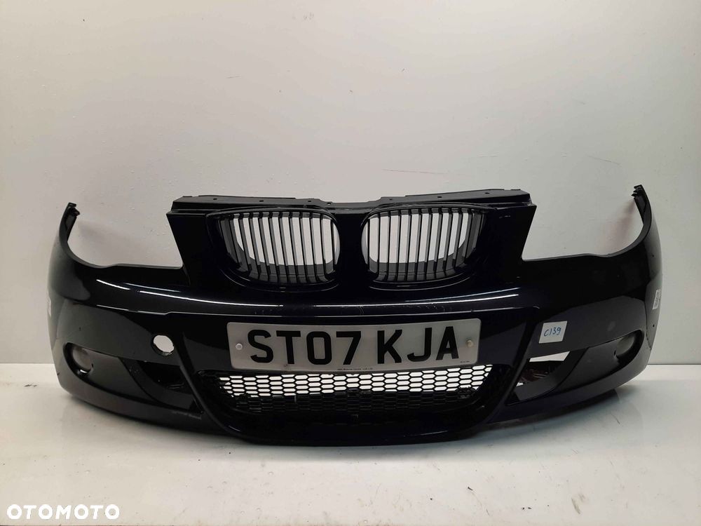 ^ ZDERZAK PRZÓD PRZEDNI DO BMW SERII 1 E87 M POWER M PAKIET BLACK SAPPHIRE CZARNY HALOGENY - 1