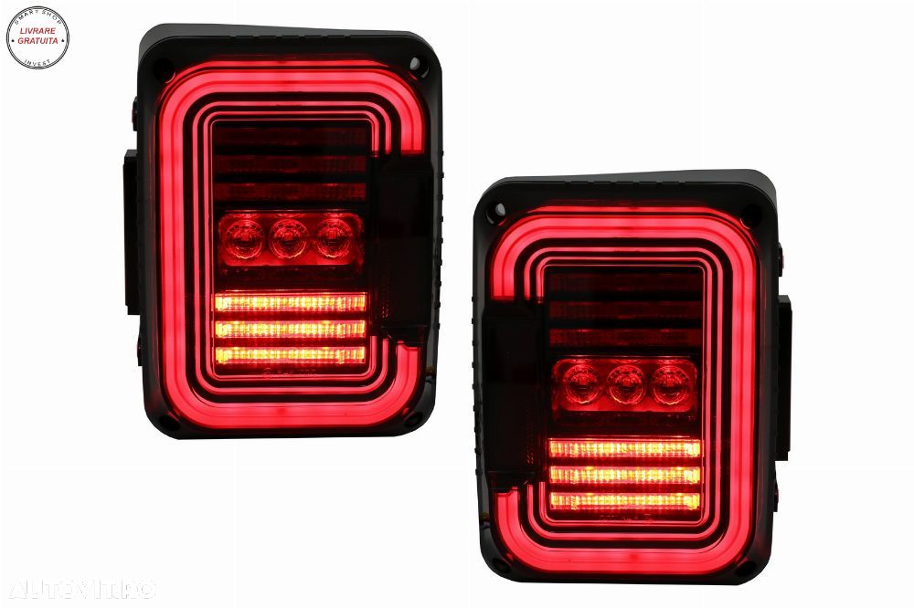 Stopuri Full LED JEEP Wrangler JK (2007-2017) Fumuriu- livrare gratuita - 8