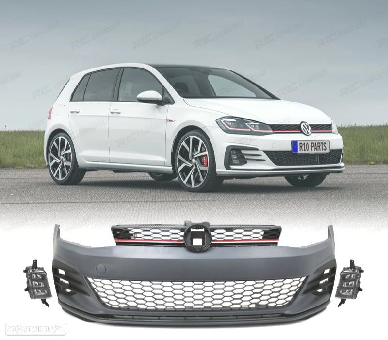 PÁRA-CHOQUES FRONTAL VOLKSWAGEN VW GOLF 7.5 17-20 LOOK GTI + NEVOEIROS - 1