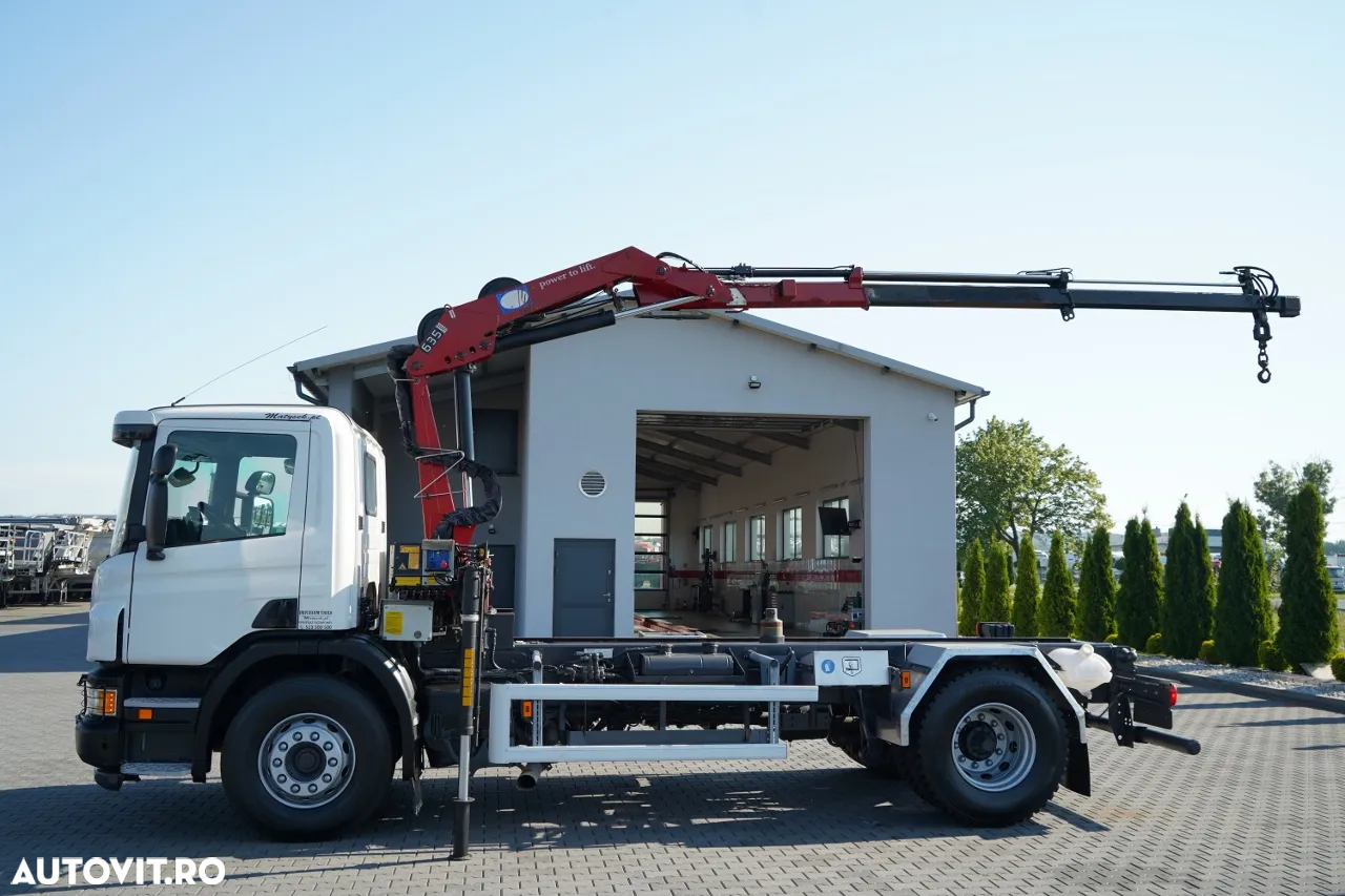 Scania P 280 / 4X2 / CILINDRU BASCUNĂ / + HMF 635 HDS / CAPACITATE DE RIDICARE 1.500 KG / EXTENSIE MAXIMĂ 7 M / RADIOCOMANDĂ / EURO 6 - 2