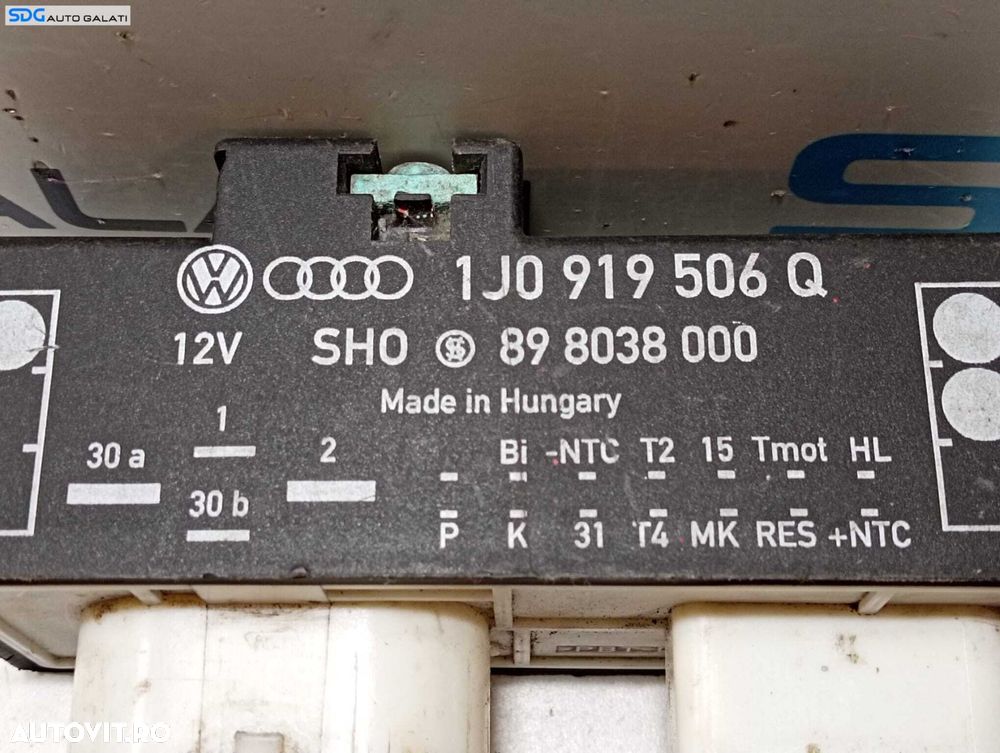 Releu Modul Calculator Termocupla Ventilator Electroventilator Skoda Octavia 1 1997 - 2011 Cod 1J0919506Q 898038000 [M5180] - 2
