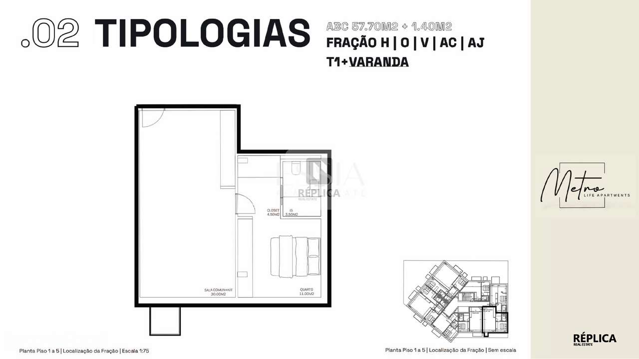 Apartamento T1 com Varanda no Metro Life Apartments - Em Construção - Grande imagem: 4/5