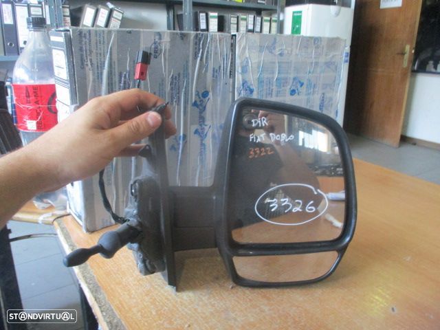 Espelho Vm668r FIAT DOBLO CARGO 2014 1.3 JTD 90CV 5P BRANCO Drt PRETO, Pisca  2 Pinos - 1