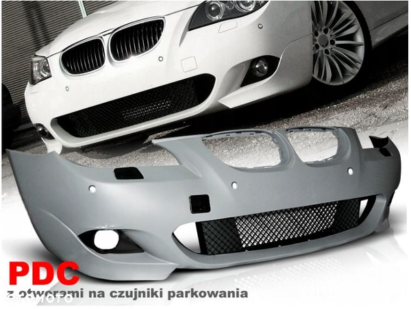 ZDERZAK PRZEDNI DO BMW E60, E61 OD 2007 DO 2010 ROKU  M-TECHNIK Z PDC + SRA