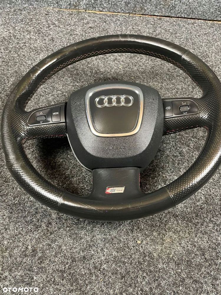 audi a4 b7 kierownica skóra skórzana airbag multifunkcja s-line do obszycia - 9
