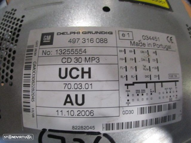 Radios 13255554 497316088 OPEL ZAFIRA B 2008 1.9CDTI 8V TURBO 120CV 5P PRETO DELPHI CD30 MP3 - 4