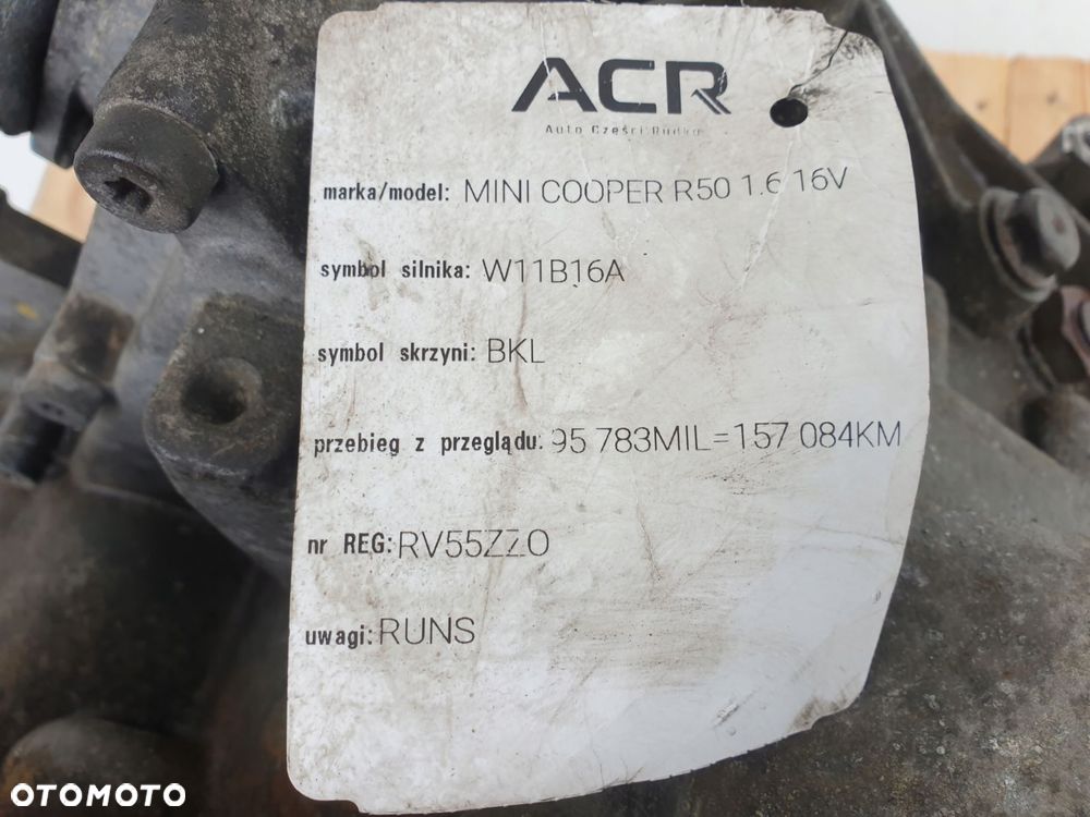 Mini Cooper One R53 1.6 komp SKRZYNIA BIEGÓW 7541423 BKL manualna MANUAL - 3