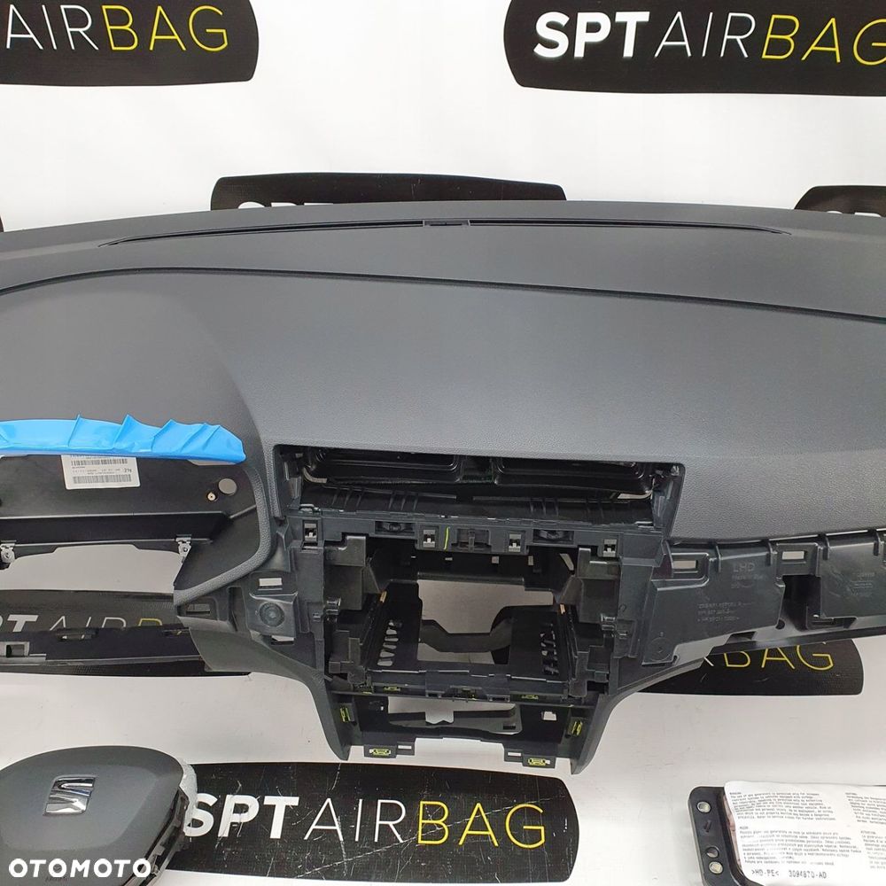 SEAT IBIZA 6F DESKA ROZDZIELCZA KONSOLA KOKPIT PULPIT PODUSZKI AIRBAG AIR BAG PASY KIT SET - 3