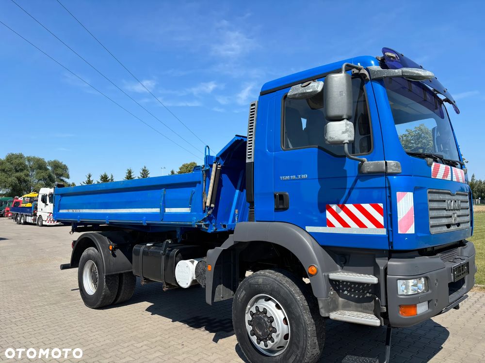 MAN TGM 18.330 4x4 napęd na wał , Meiller wywrotka, hydraulika, blokady , reduktor (nie TGS, AXOR ) - 1