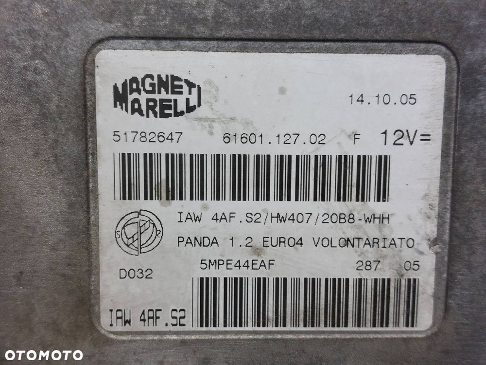 ZESTAW STARTOWY FIAT PANDA II 51782647 IAW4AFS2 51773067 61027500 - 2