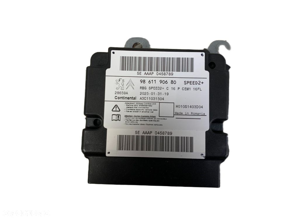 NOWY ORYGINALNY MODUŁ SENSOR AIR BAG PODUSZEK OPEL PEUGEOT CITROEN TOYOTA  9861190680 - 1
