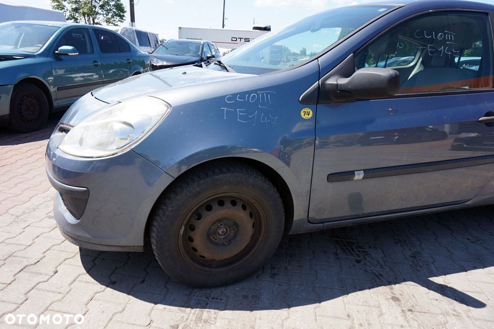 MASKA ZDERZAK BŁOTNIKI LAMPY CLIO III PH1 TEJ47  RENAULT 2005-2009 SZARY PRZÓD KOMPLETNY - 6