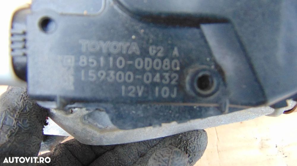 Ansamblu stergatoare cu motoras Toyota Yaris motor 1.3 benzina  an 2006-2009 cod 85110-0D080 - 3