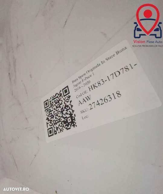 Bara Spate Originala In Stare Buna Jaguar  F-Pace  1 [2016 - 2020] - 8