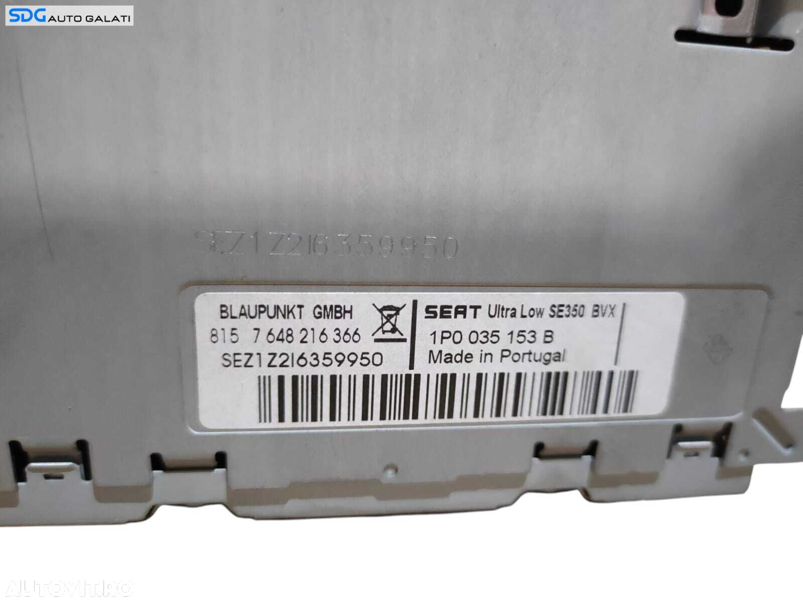 Unitate Radio CD Player Blaupunkt Seat Leon 1P Facelift FL 2008 - 2013 Cod 1P0035153B [L5632] - 4