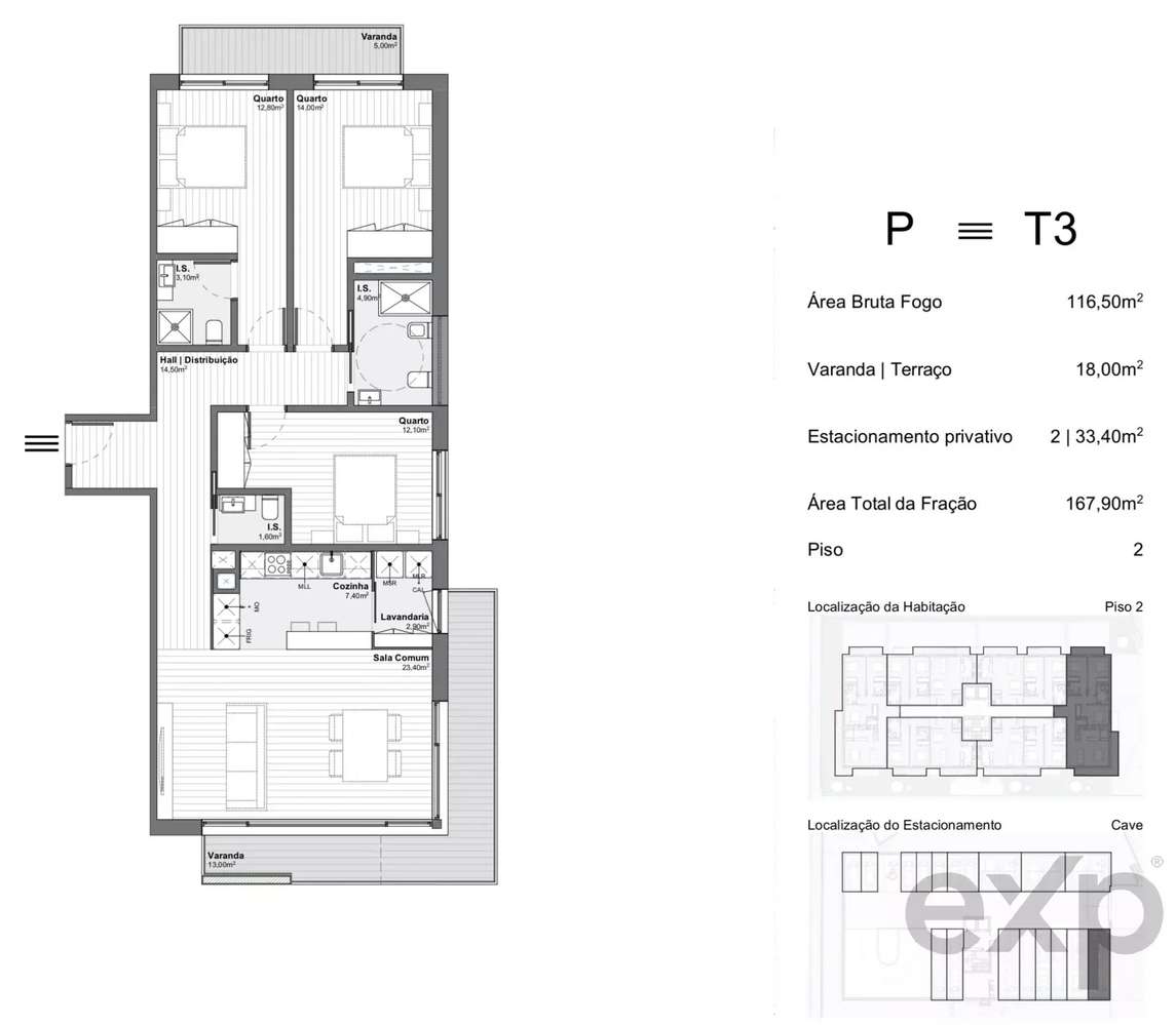 Apartamento T3 | Junto ao GaiaShopping - Grande imagem: 2/21