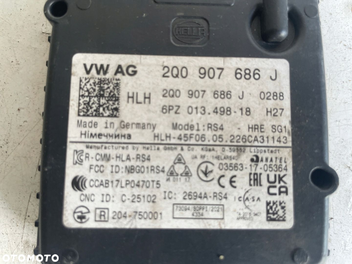 VW Audi Seat Skoda Acc radar asystent pasa ruchu 2Q0907686J - 3