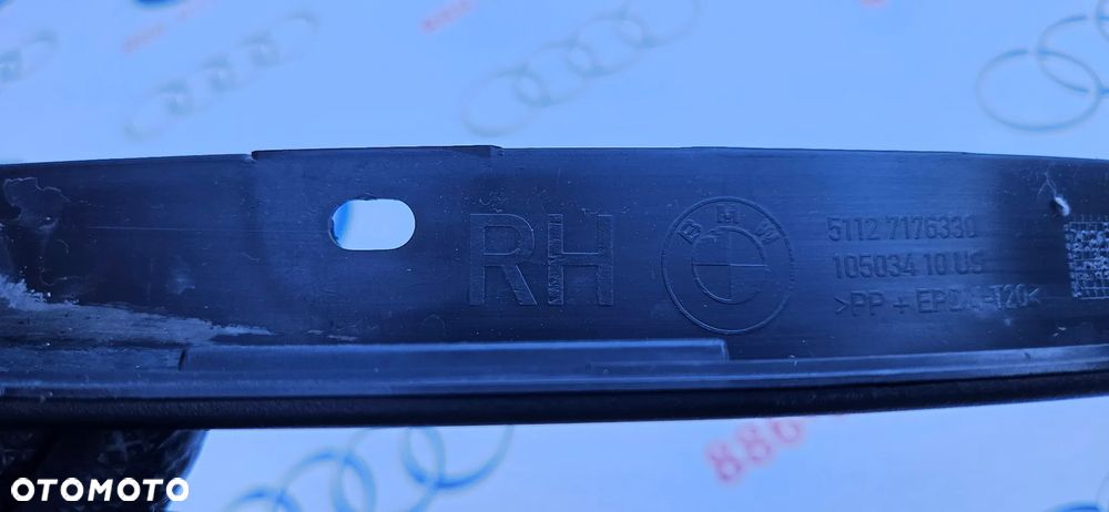 BMW X6 E71 Listwa błotnika Nakładka Hokej Osłona Błotnik Błotnik tył prawy tylna prawa Osłona nadkola tylna prawa 7176330 - 9