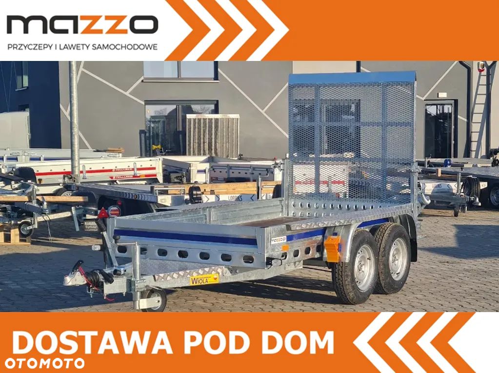 Wiola Dostawa przyczepa koparkowa budowlanka z trapem 292x142x20cm DMC2700 kg MOCNA I SOLIDNA - 1
