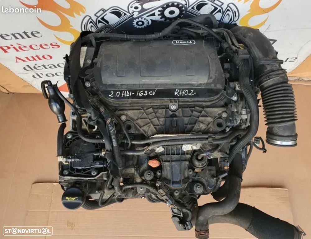Motor Peugeot 3008 / RCZ / Expert 2.0 HDi 120cv – 163cv RH02 / DW10CTED4 com garantia - 2