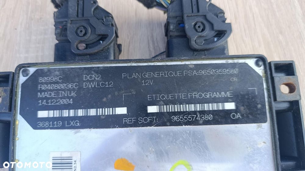 STEROWNIK KOMPUTER SILNIKA ECU CITROEN BERLINGO I 1 2003 9655574380 - 2