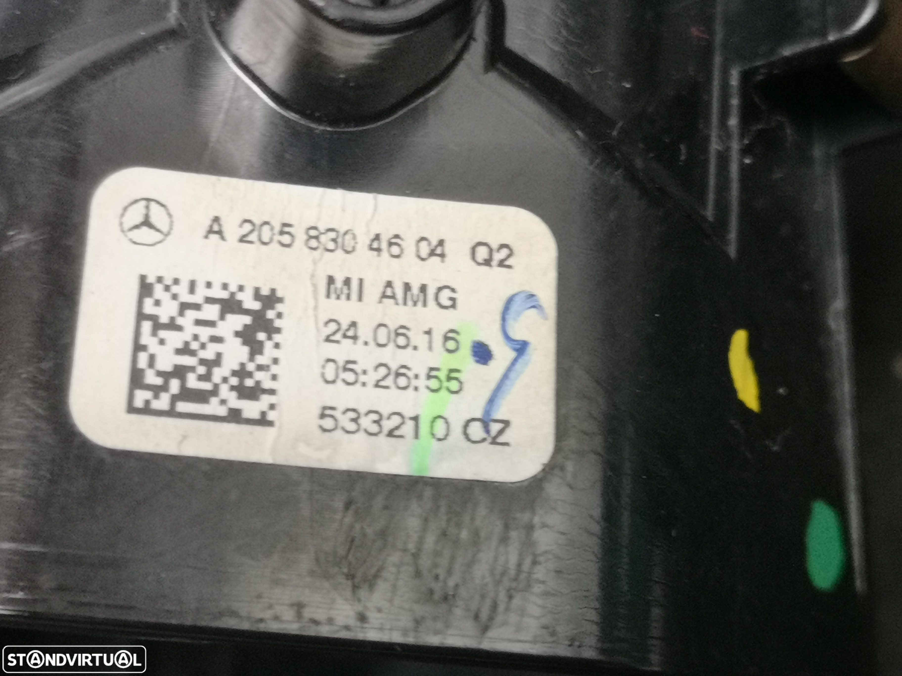 Grelha de sofagem central Originais Mercedes class c w205 2014+ - 8