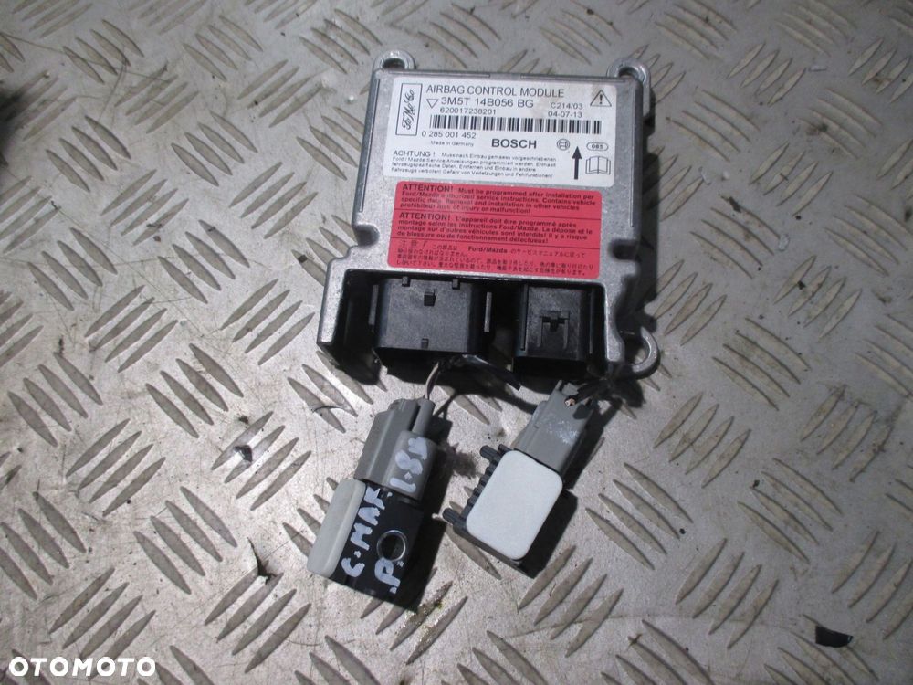 SENSOR MODUŁ AIRBAG FORD C-MAX 3M5T14B056BG + CZUJNIKI UDERZENIA - 1