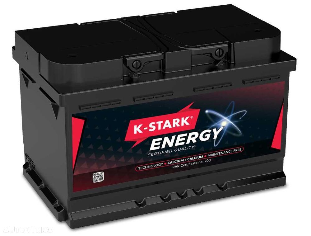 Acumulator AUTO (baterie) K-STARK ENERGY 75 Ah 650A -3 ANI GARANTIE- - 1