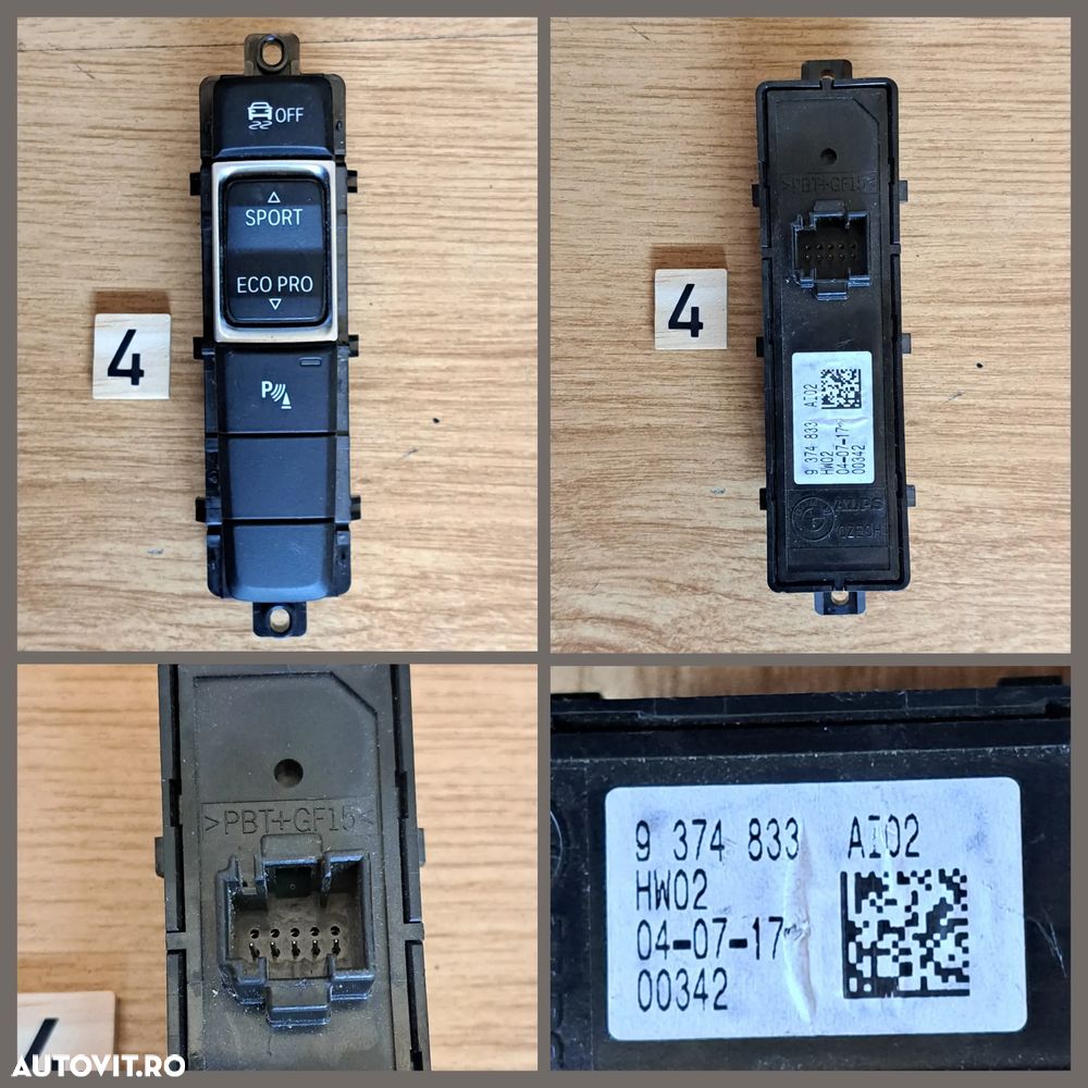 Panglica volan SZL spira panou comanda 4 butoane si 3 butoane distronic line assist HUD info panou comanda sport eco pro pdc esp centura de siguranta F11+LCI  F07 F06 F01 F48 F39 F20 F36 LCI G30 G31 - 5