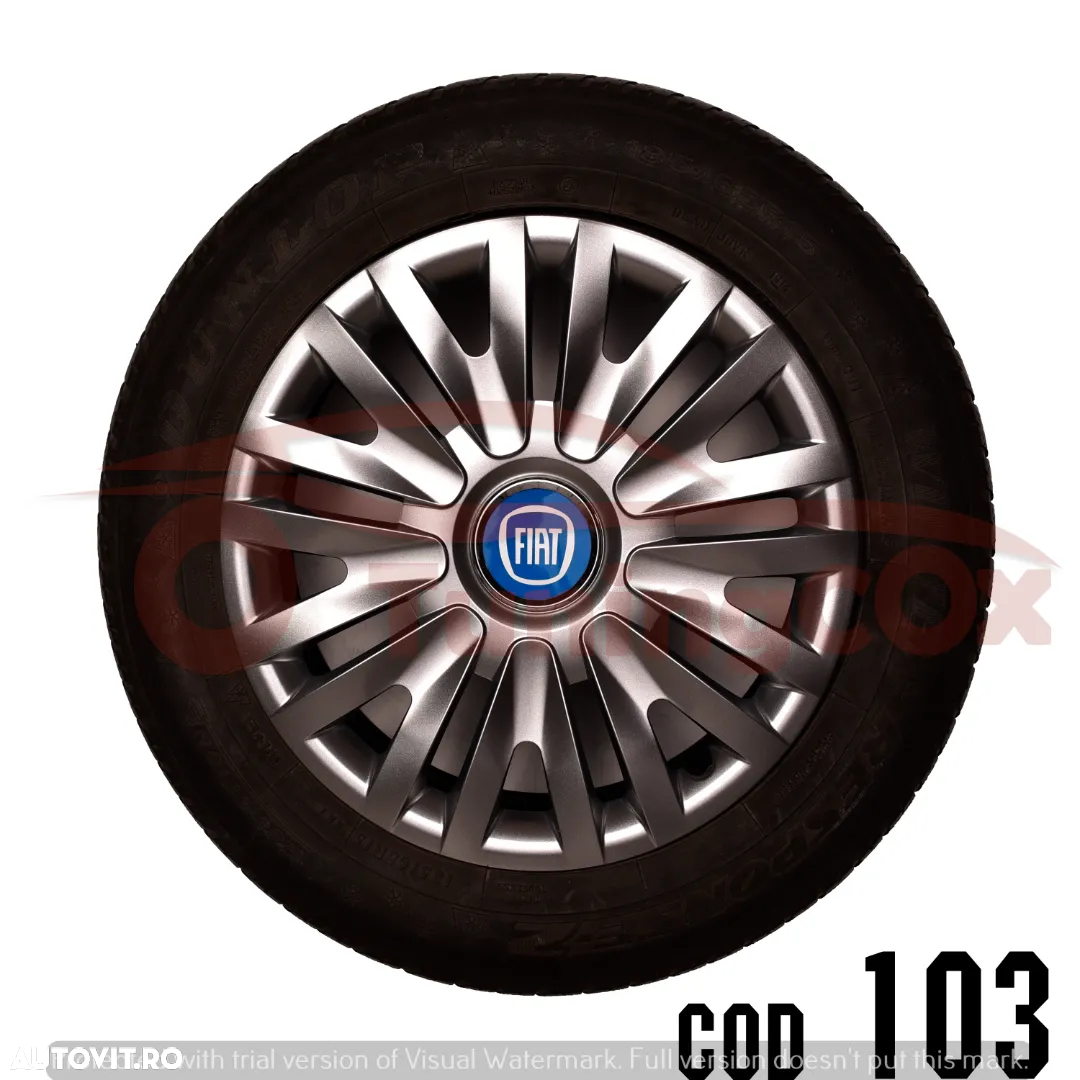 Capace roti FIAT r13  la set de 4 buc,Capace janata aliaj - 3