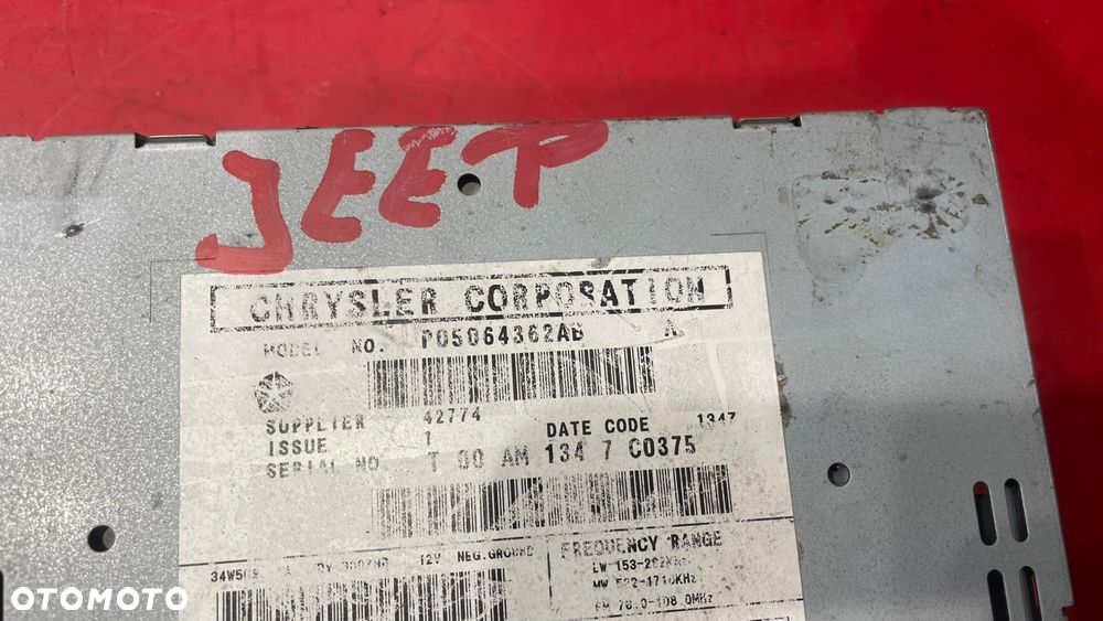 RADIO CD CHRYSLER DODGE JEEP P05064362AB - 3