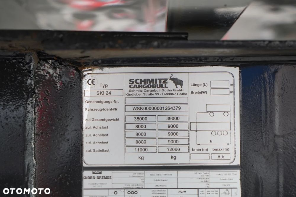 Schmitz Cargobull / WYWROTKA / ALUMINIOWA / OŚ PODNOSZONA / OSIE SAF / PO KONTRAKCIE SERWISOWYM - 18