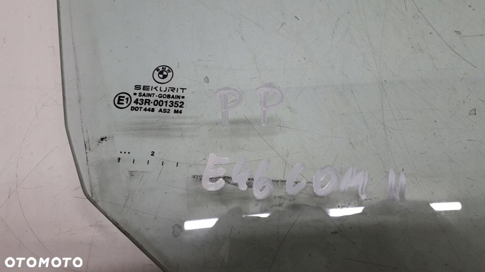 BMW E46 COMPACT SZYBA DRZWI PRAWY PRAWA PRZÓD - 5