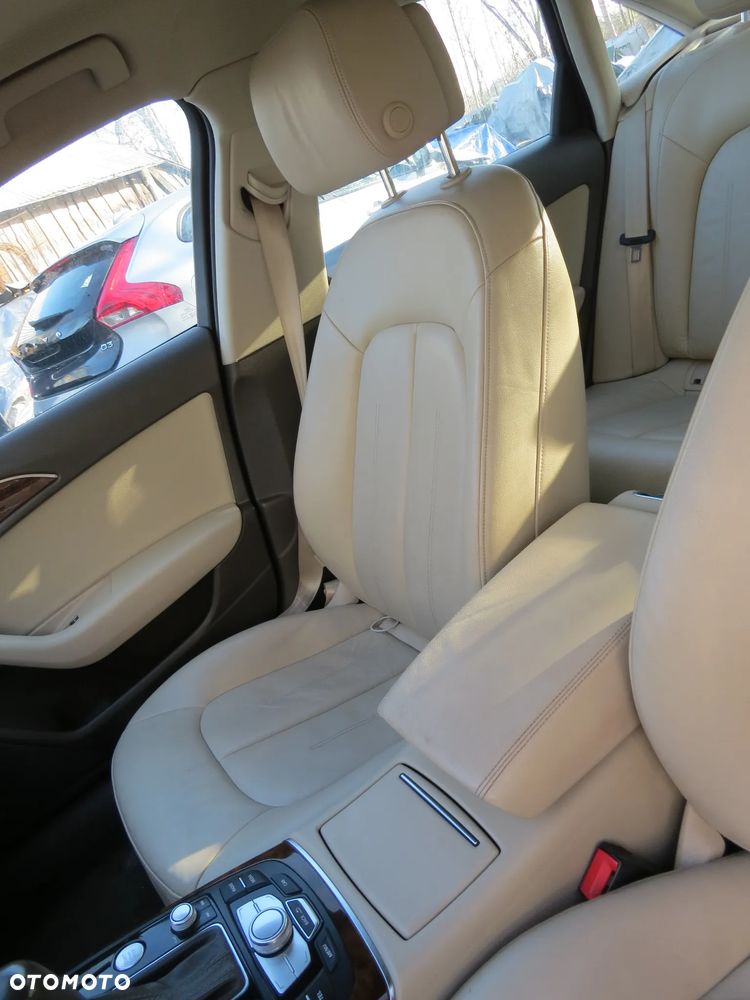 FOTELE SIEDZENIA SKÓRA BEŻ KOMPLET EUROPA SEDAN AUDI A6 C7 4G - 5