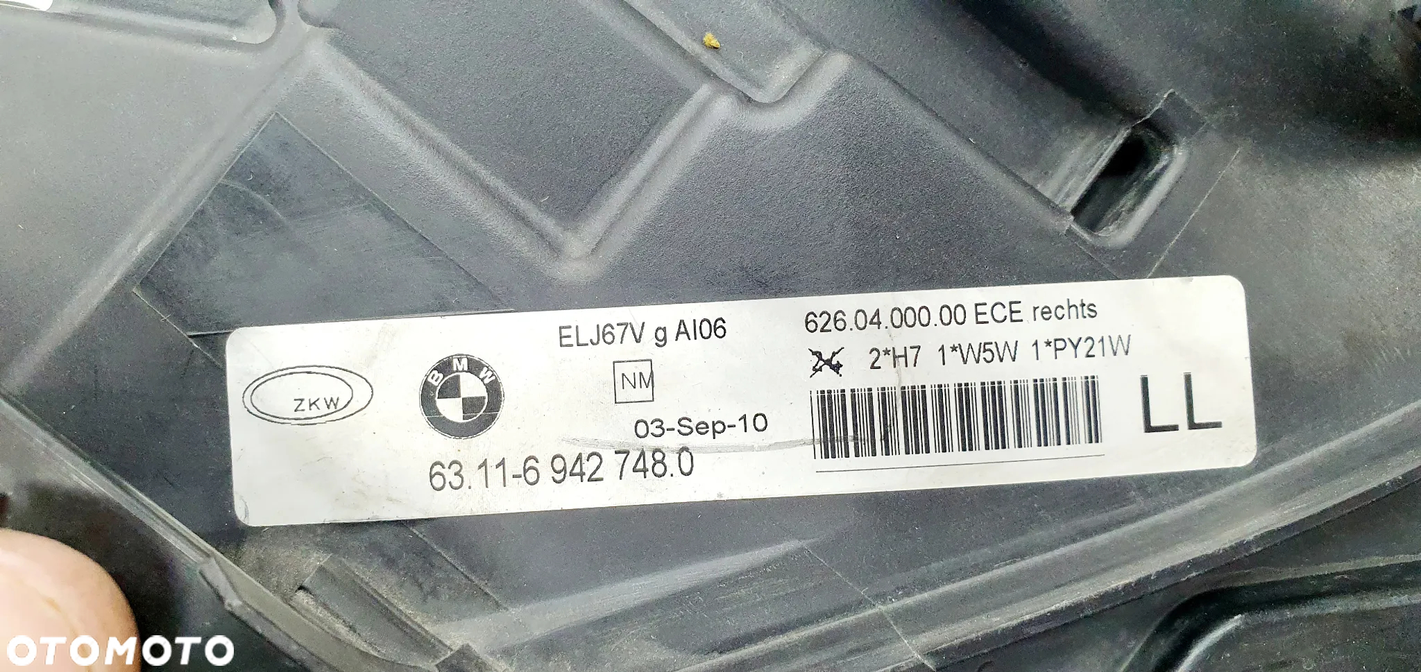 LAMPA PRAWA PRZÓD DO BMW 3 E90 E91 6942748 ZKW EUROPA ORYGINAŁ - 8