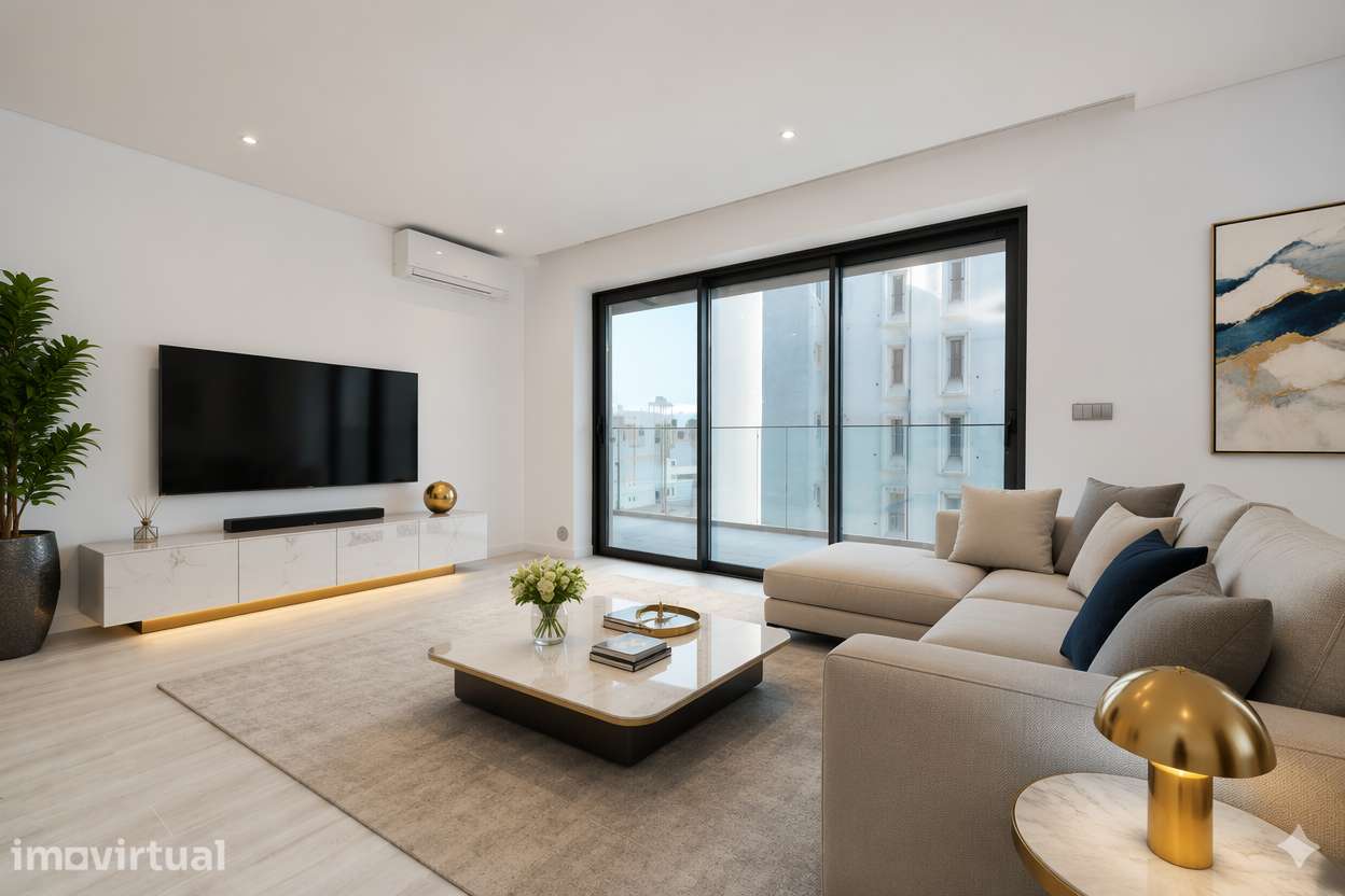 Moderno apartamento T2 com vista mar a 150 metros da Praia de Quarteir - Grande imagem: 3/24