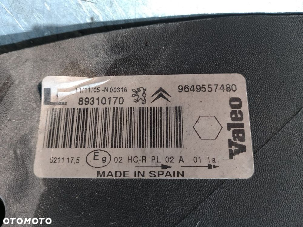 LAMPY PRZÓD KOMPLET CITROEN XSARA PICASSO 9649557480   9649557380  89310170 - 11