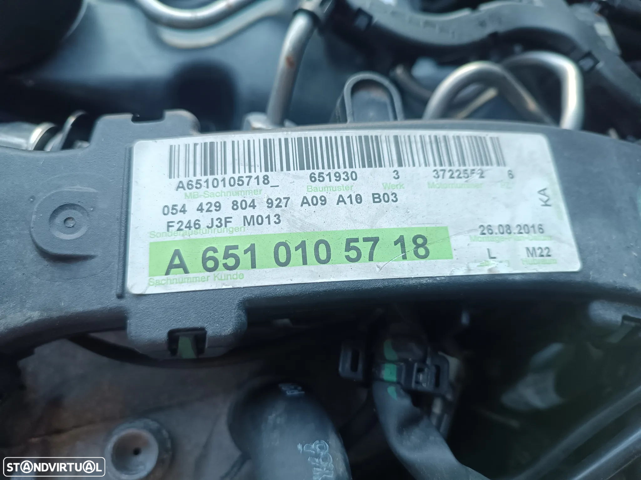 MOTOR MERCEDES CLASSE A / CLA / GLA 220CI 170CV 651.930 - 2