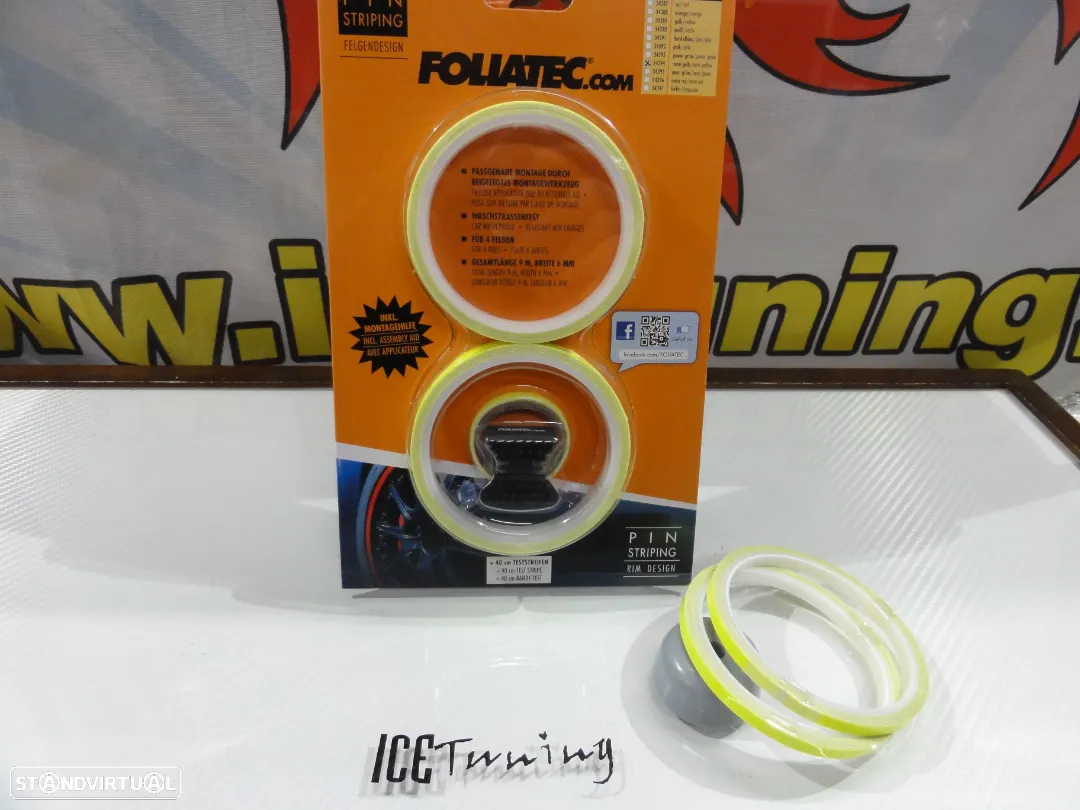 Fita para jantes foliatec em VERMELHO, VERMELHO NEON,LARANJA, AZUL RACING, AZUL TURQUESA, BRANCO, VERDE, VERDE NEON, ROSA, LARANJA, AMARELO, AMARELO NEON, AZUL GT - 16