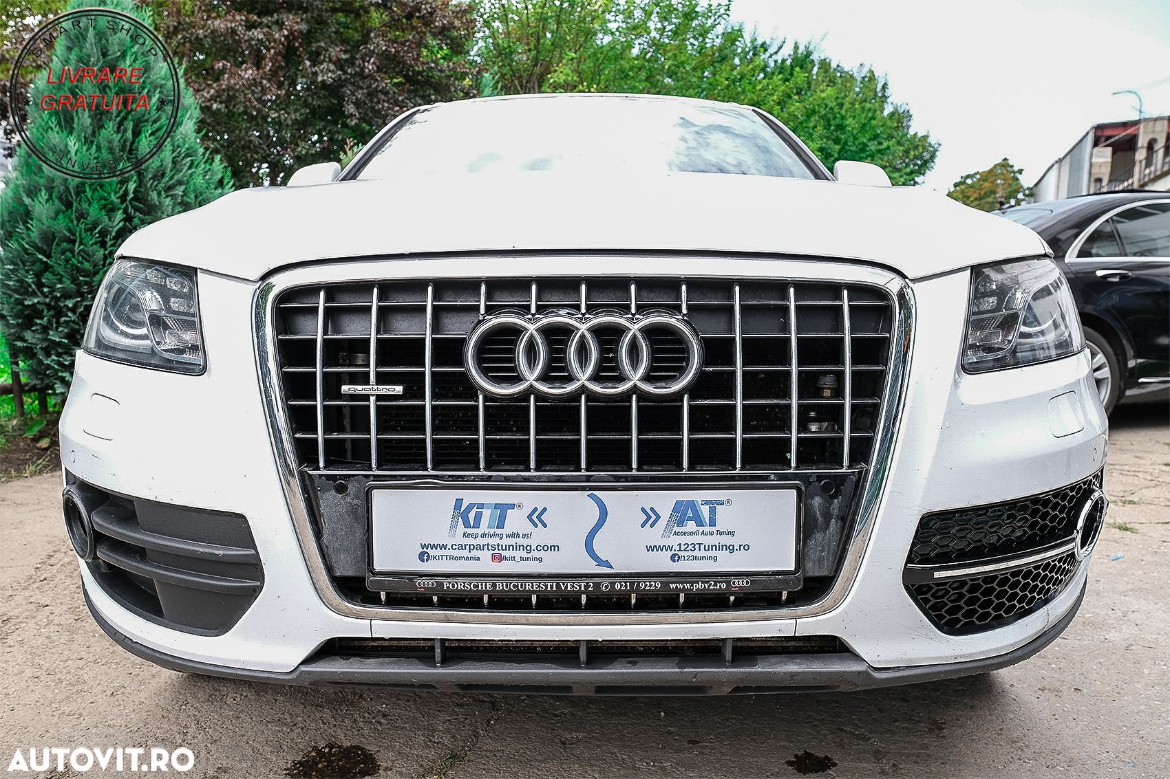 Grile Laterale Audi Q5 SUV 8R (2008-2011) RS Design Negru Lucios Chrome- livrare gratuita - 5