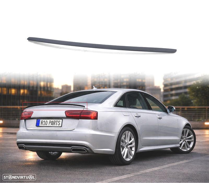 AILERON SPOILER AUDI A6 C7 SEDAN 11-18 PRETO MATE - 1