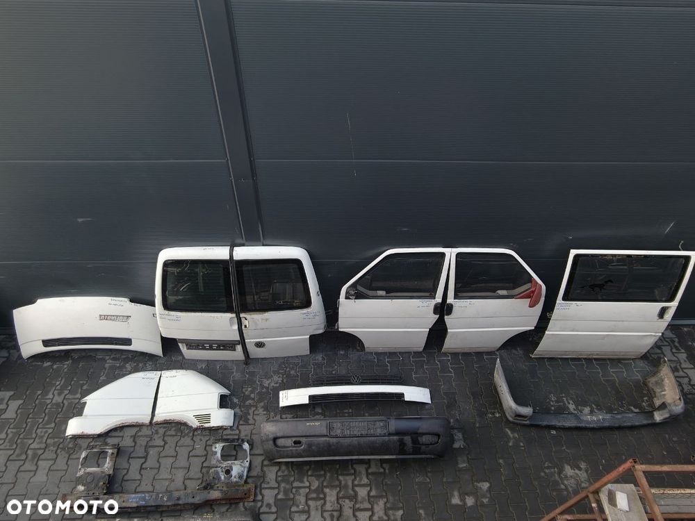 W-wa VW T4 DRZWI MASKA BŁOTNIK ZDERZAK GRILL BELKA KOLOR BIAŁY - 1