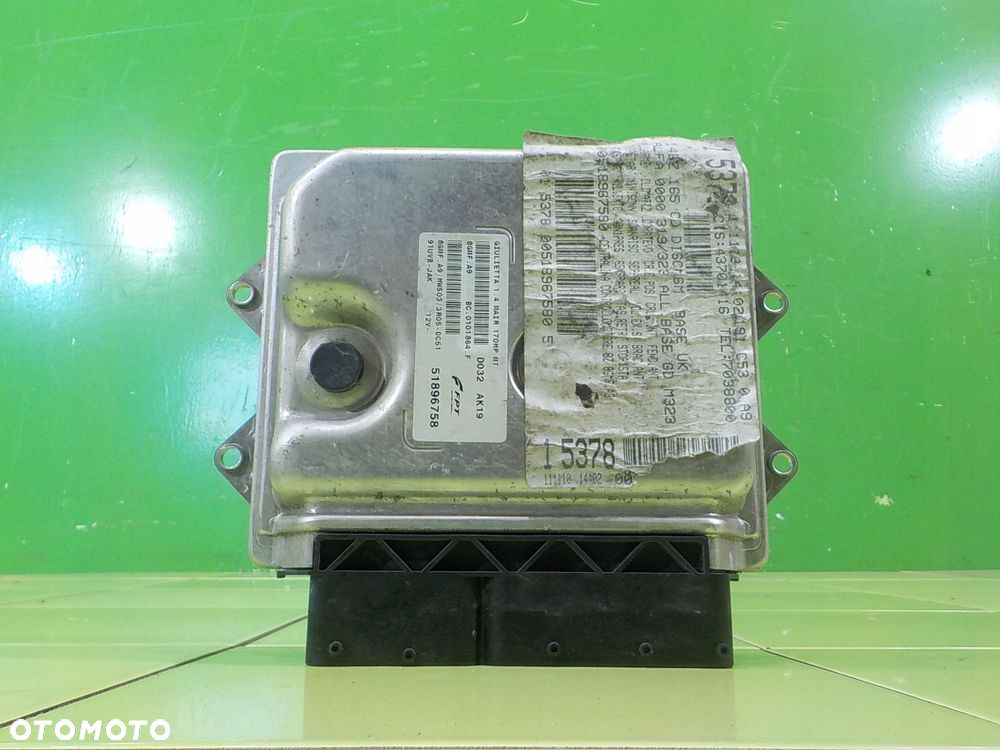 ALFA ROMEO GIULIETTA 1.4 TB 10r HB 5D sterownik komputer silnika 51896758 - 1