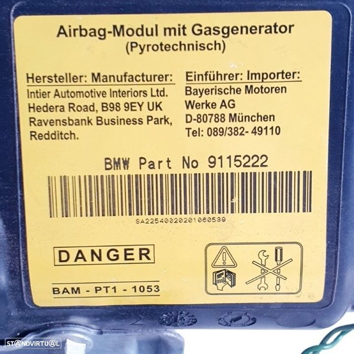 AIRBAG FRONTAL DIREITO MINI MINI 2006 - 3