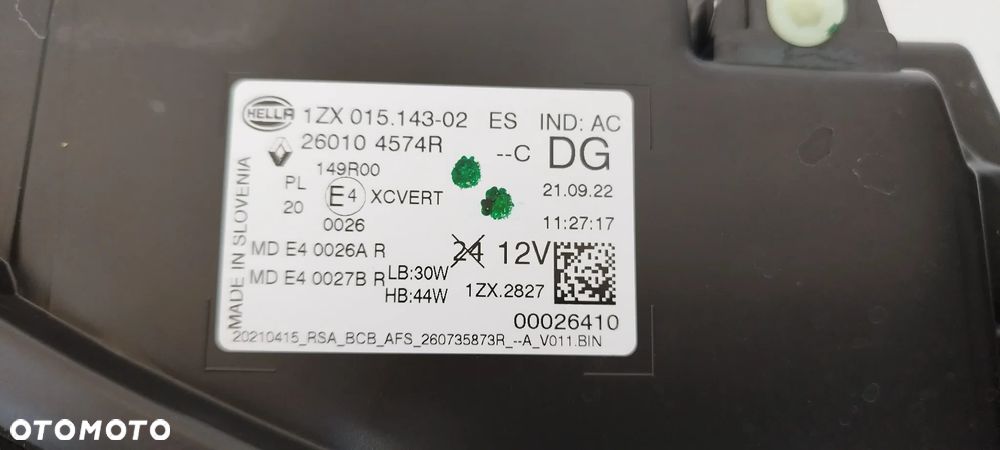 Renault E-Tech Megane 2022- Full Led Komplet Idealny Oryginał 260104574R 260606256R - 8