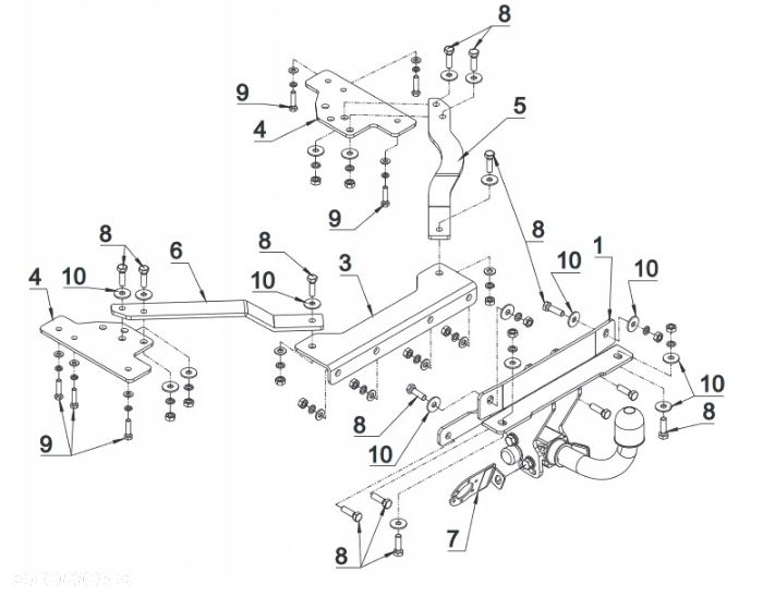 SŁUPSK NOWY AUTO HAK HOLOWNICZY + MODUŁ 13 PIN + WIĄZKA do VOLVO V50 V-50 od 2004 do 2012 KOMBI - 12